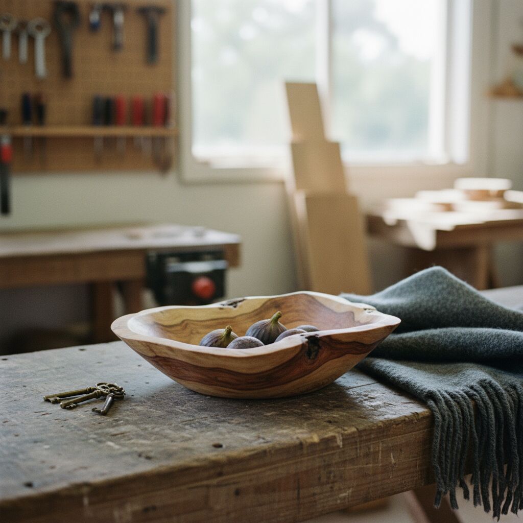 Turned Elm Bowl