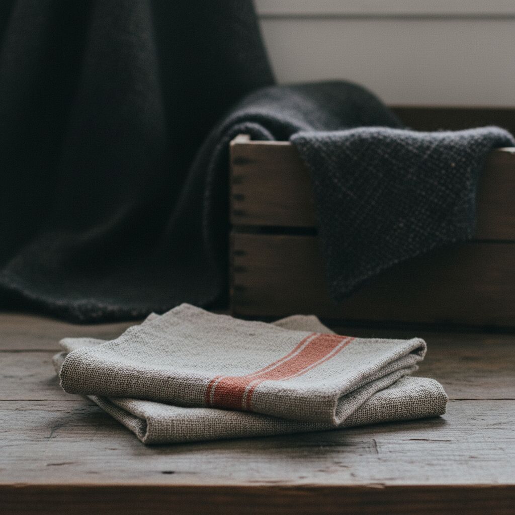 Rough Linen Tea Towel, pair